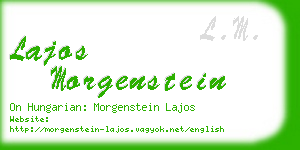 lajos morgenstein business card